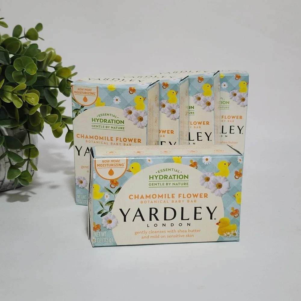 Yardley London Chamomile Flower Nourishing Baby Bath Bar Soap 4 oz ~ Lot of 5